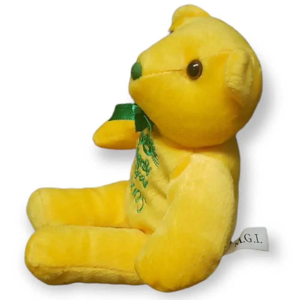 Mardi Gras 2005 Stuffed Yellow Plush Bear